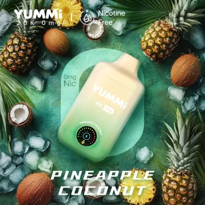0% Nicotine | YUMMI 20K (20000) Disposable Vape - Pineapple Coconut (Super Cool)