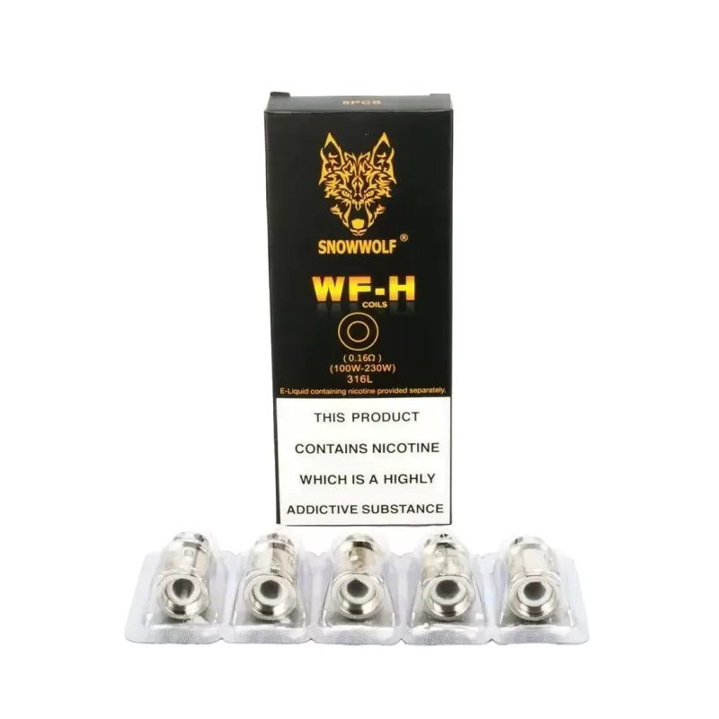 SNOWWOLF WF-h 0.16 Ohm – Replacement Vape Coils (5 Pack)