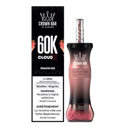 Al Fakher Crown Bar Cloud X 60K Disposable Vape - Peach Ice