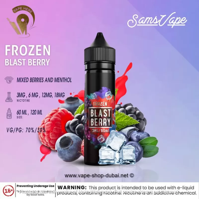 Sam Vapes Frozen Blast Berry 60ml E Liquid #