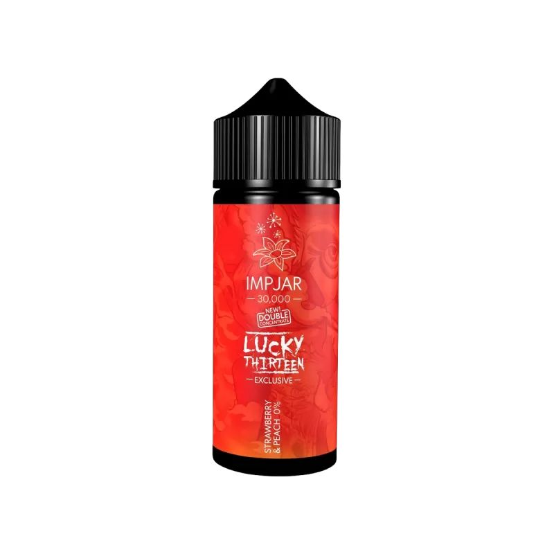 Strawberry & Peach Shortfill E-Liquid by Imp Jar & Lucky Thirteen 100ml