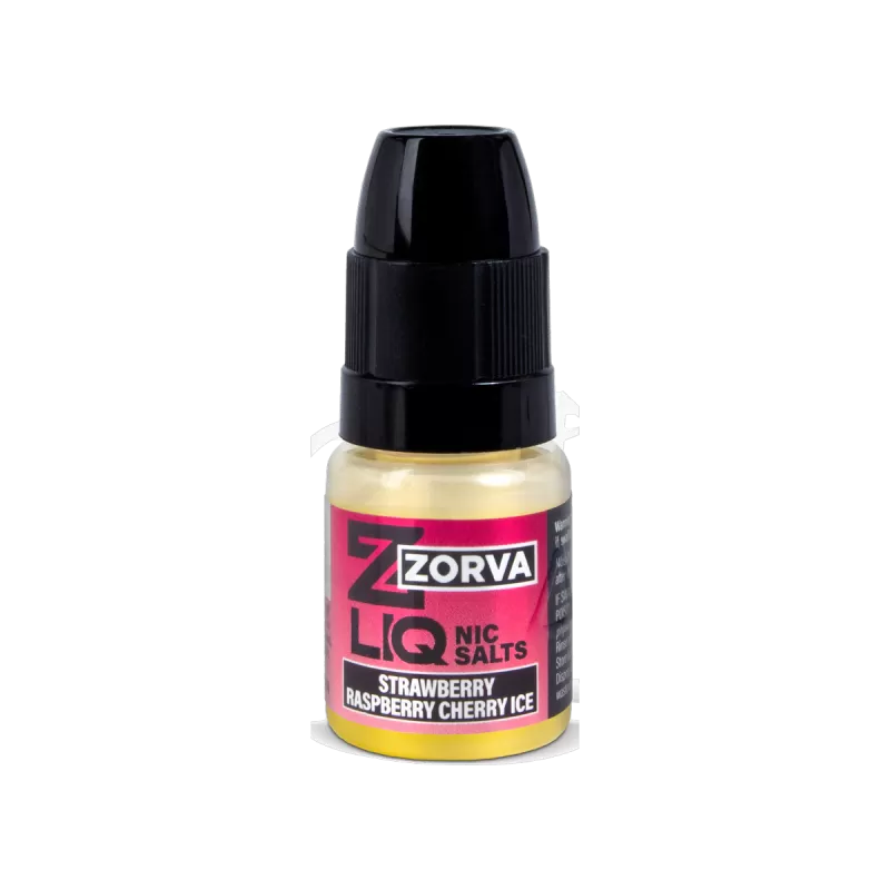 Strawberry Raspberry Cherry Ice Nic Salt E-Liquid by Zorva Liq