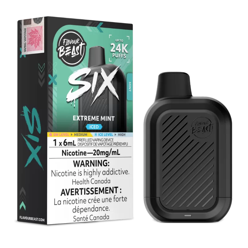 Flavour Beast SIX – Extreme Mint Iced Disposable Vape