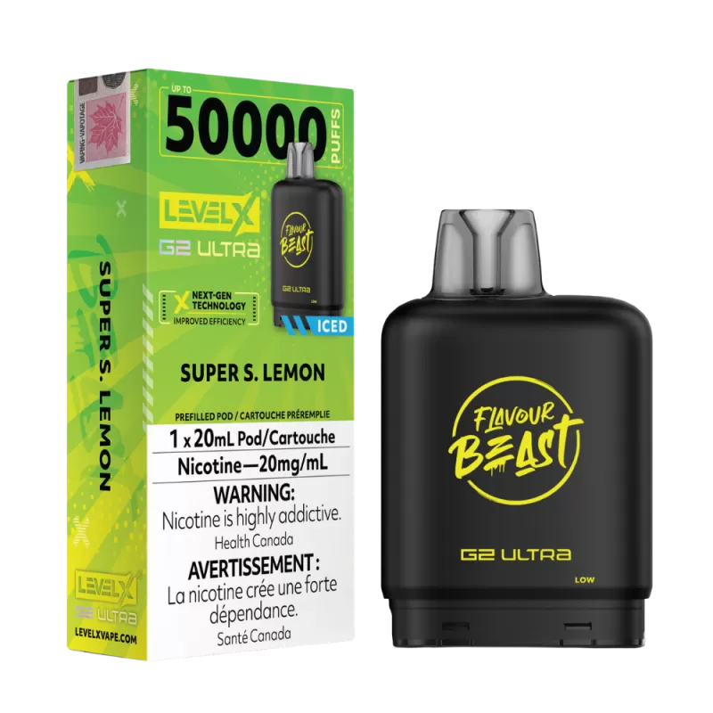 Level X G2 Flavour Beast Ultra Pod – Super S Lemon Iced