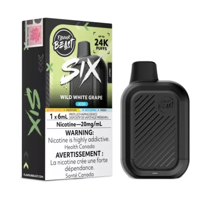 Wild White Grape Iced Flavour Beast SIX Disposable Vape