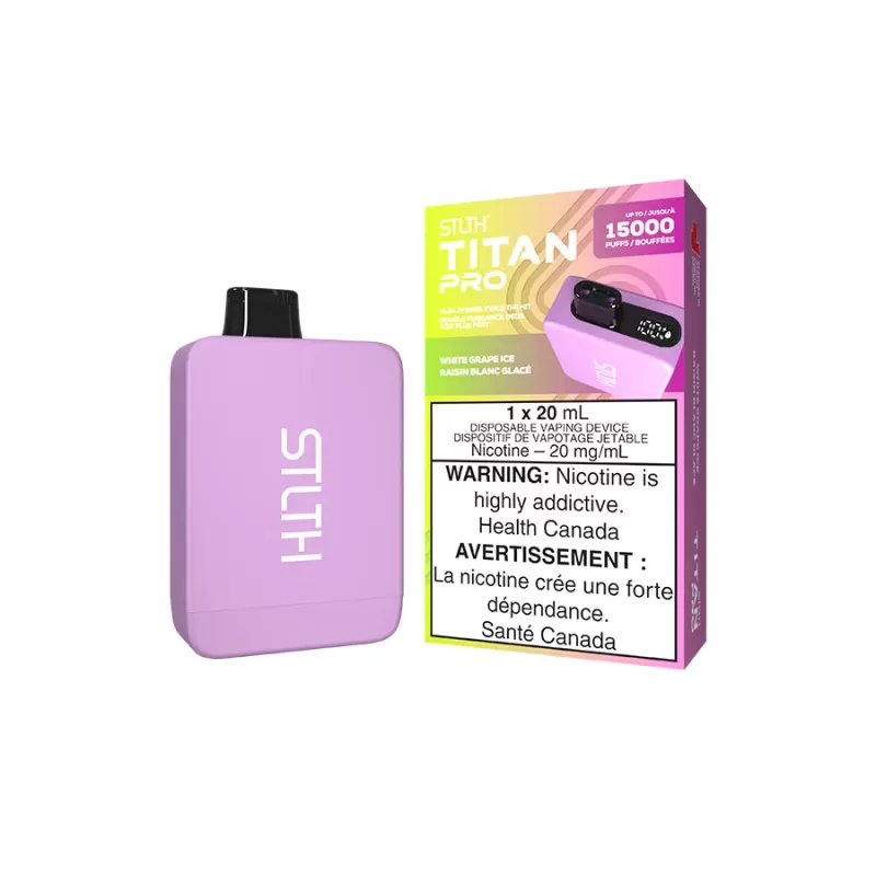 STLTH TITAN PRO 15K Disposable Vape - White Grape Ice