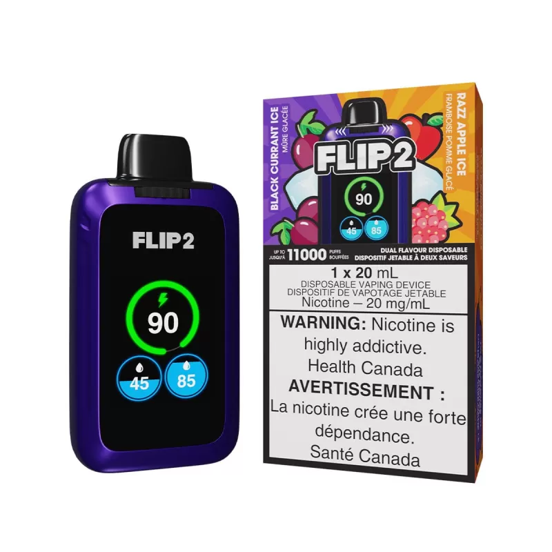 Flip 2 Black Currant Ice And Razz Apple Ice Disposable Vape