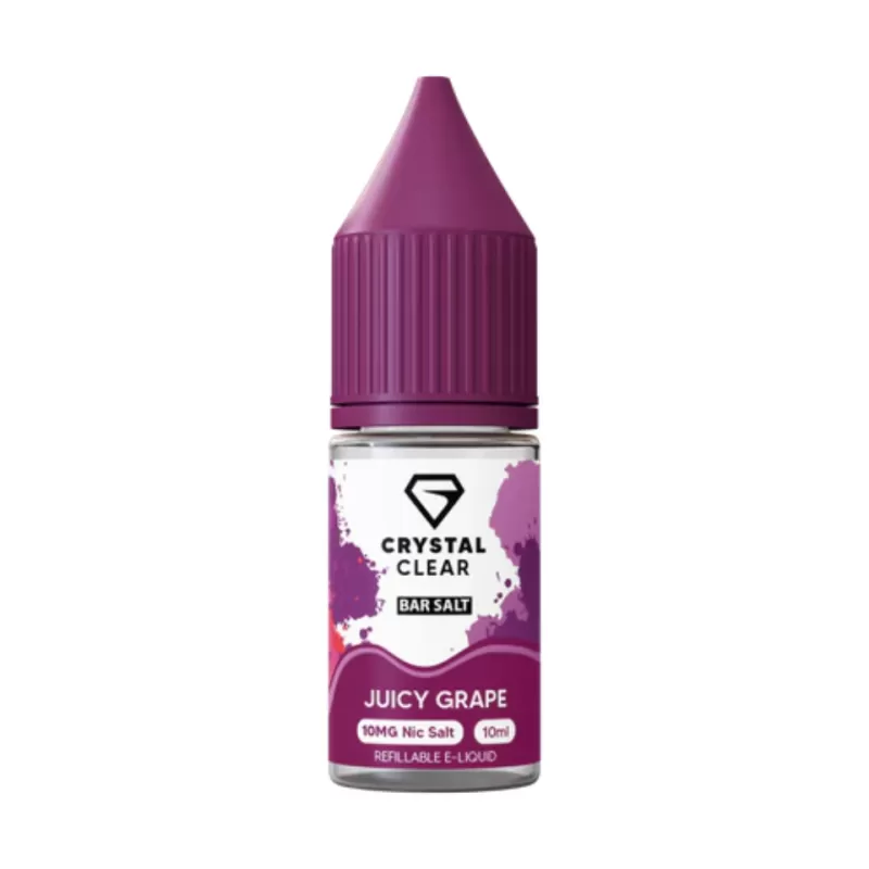 Crystal Clear Nic Salt Eliquid 10ml - Juicy Grape