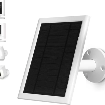 5W Solar Panel Compatible Ring Camera, with 10ft Solar Charger Cord, for Spotlight Cam Plus/Pro (Battery) Stick Up Cam/Pro Spotlight Cam Battery, IP65 Waterproof with Type-C to DC Adapter Cord