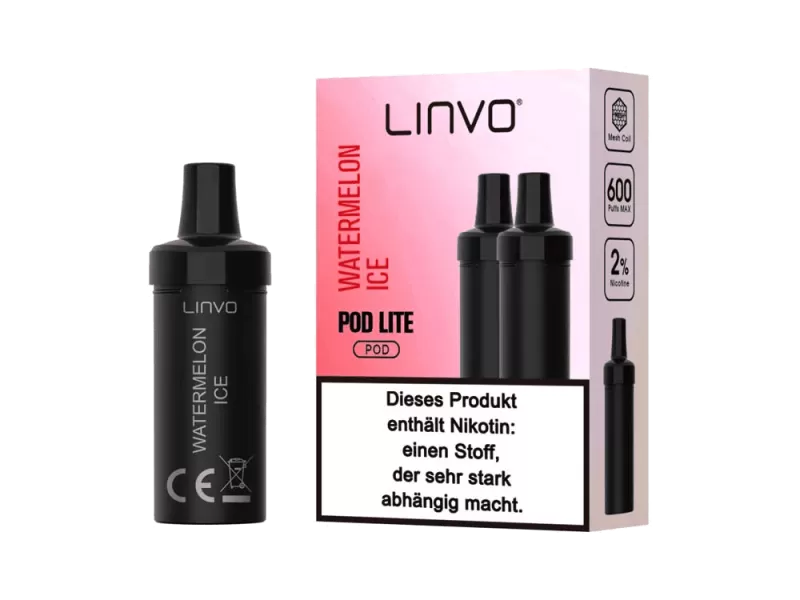 Linvo Pod Lite Cartridge – Watermelon Ice Prefilled Liquid Pod – 2er Pack
