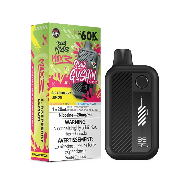 Flavour Beast Beast Mode Max 3 Disposable - Gushin' S. Raspberry Lemon