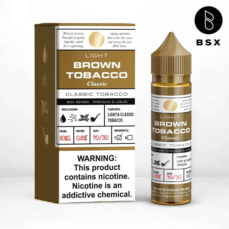 Brown Tobacco BSX Series by Glas E-Liquid – 60mL