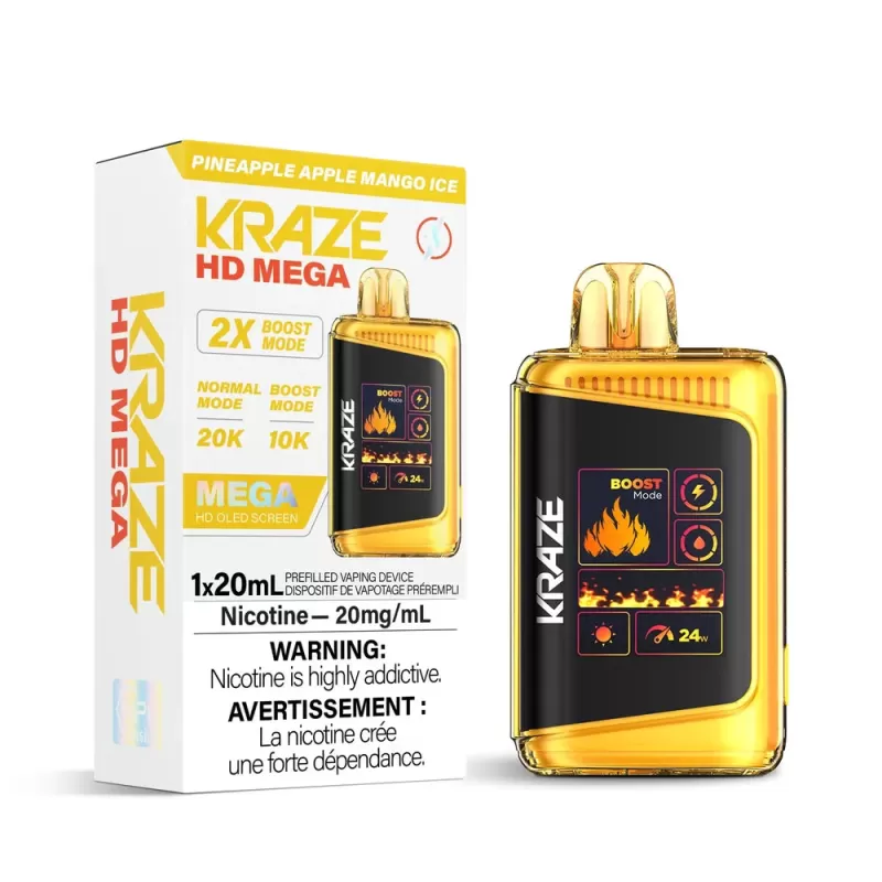 Kraze HD Mega 20k - Pineapple Apple Mango Ice Disposable Vape