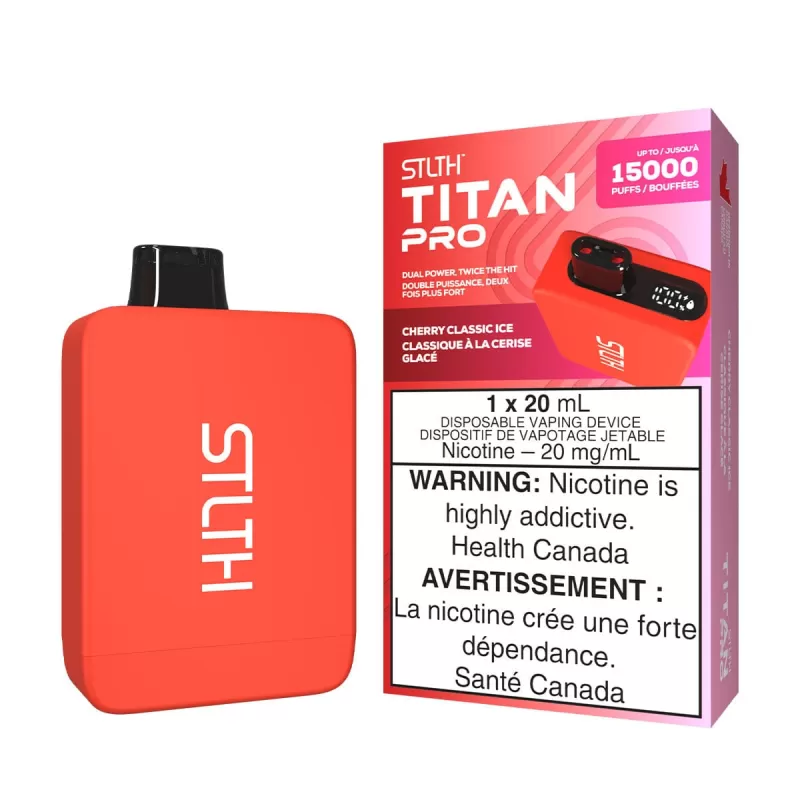 STLTH Titan Pro Cherry Classic Ice Disposable Vape