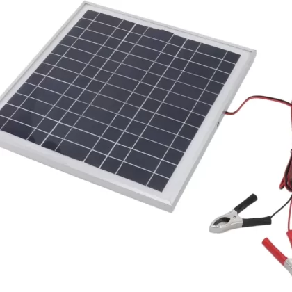 50W Portable Solar Panel with Long Lasting Durability, Battery Clip Design, and 3 Meter Cable for Camping, Hiking, Outdoor Charging