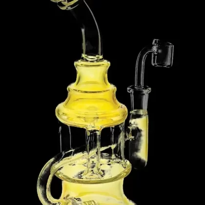 “Circ Stack” Silver Fumed Scientific Oil Dab Rig