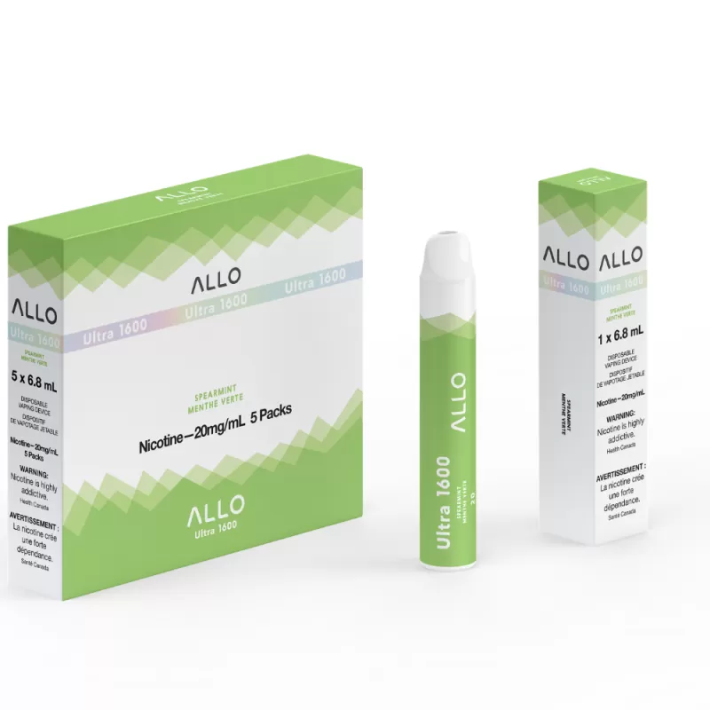 Allo Ultra 1600 Disposable Vape: Spearmint (6mL)