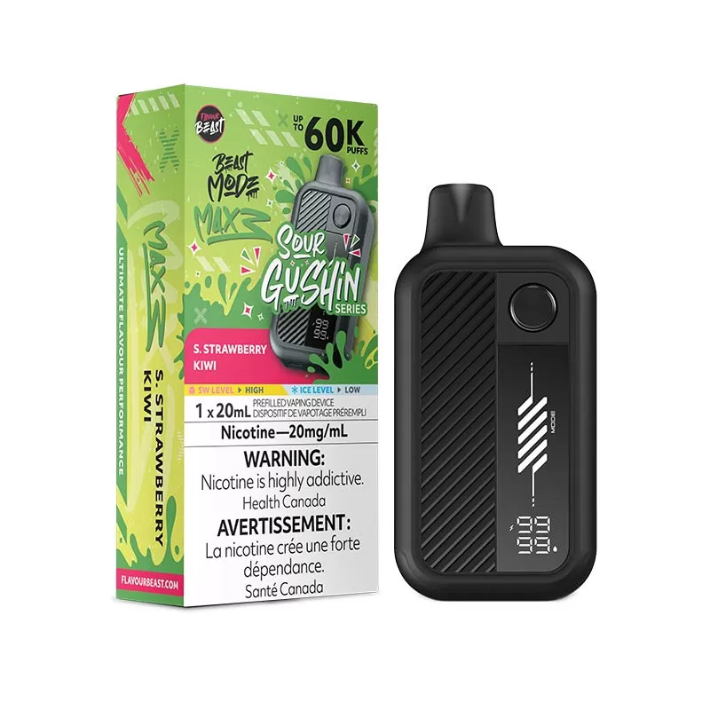 Flavour Beast Beast Mode Max 3 Disposable - Gushin' S. Strawberry Kiwi (AB)