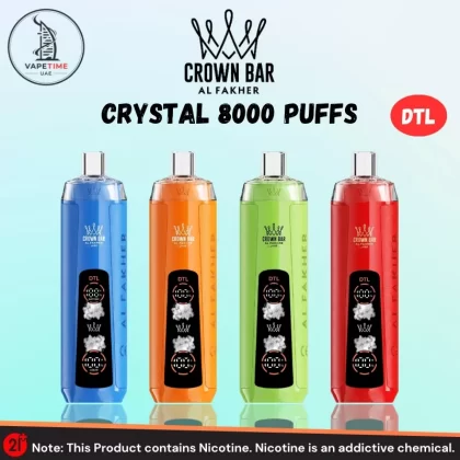 AL Fakher Crown Bar Crystal 8000 Puffs