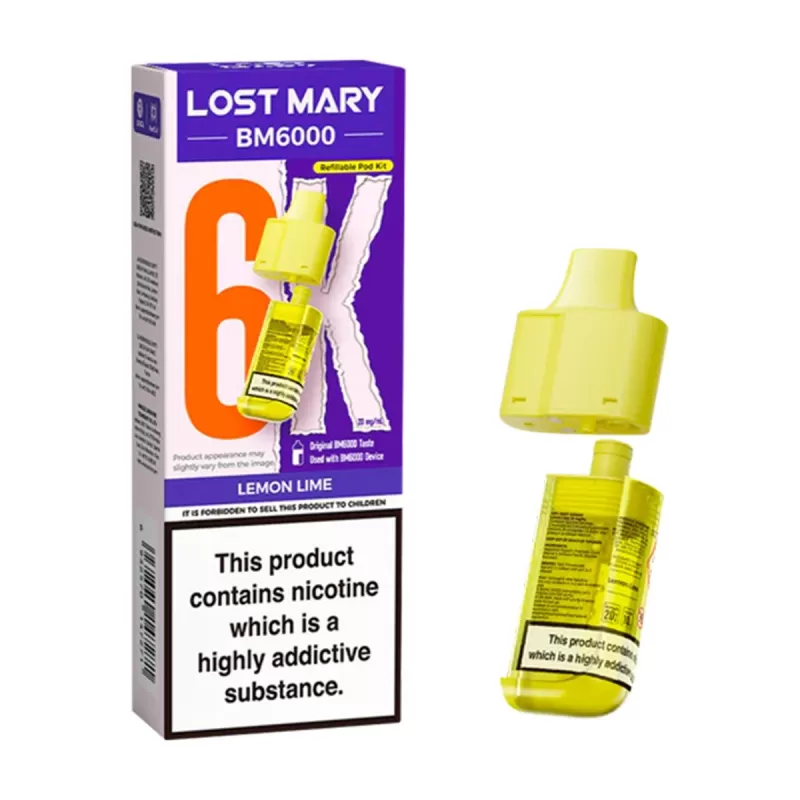 Lemon Lime BM6000 Prefilled Pod by Lost Mary