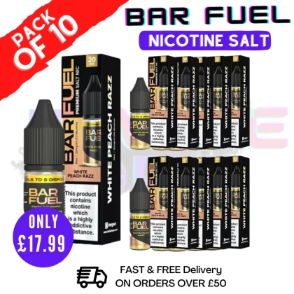 White Peach Razz Fuel Nic Salt Box Of 10