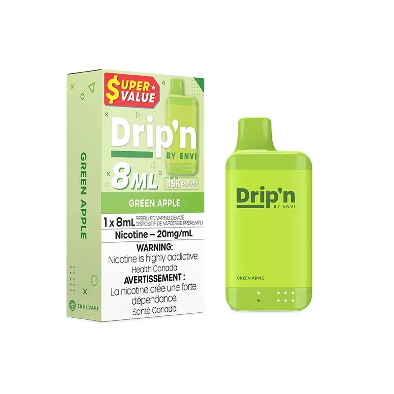 Drip'n by Envi 8ML Disposable - Green Apple (ON)