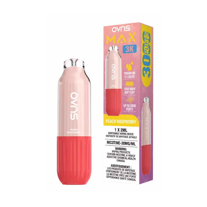 OVNS Max 3k Puffs Disposable Vape - Peach Raspberry