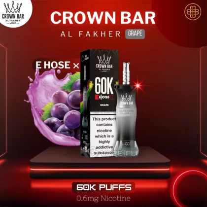 Al Fakher Crown Bar 60K Puffs Grape Disposable Vape