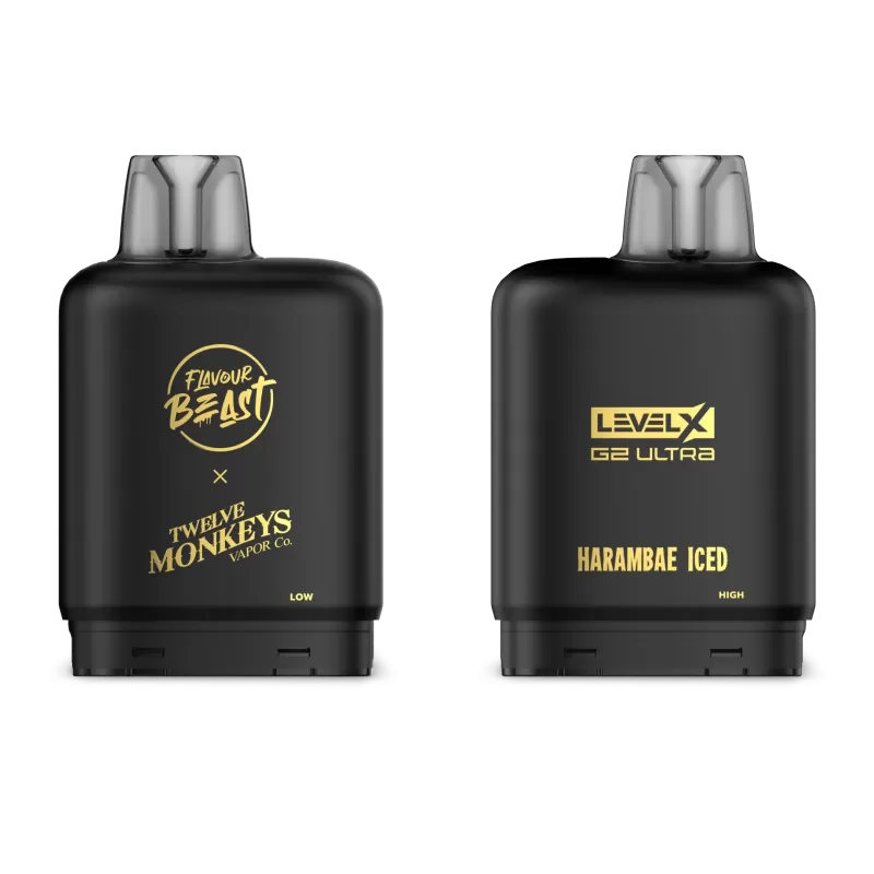 Level X G2 Flavour Beast x 12 Monkeys Ultra Pod – Harambae Iced