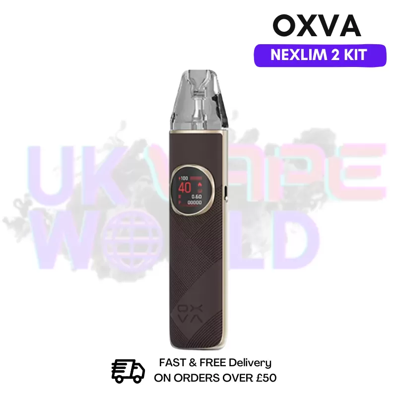 Mocha Brown Leather Oxva Nexlim 2 Pod Kit