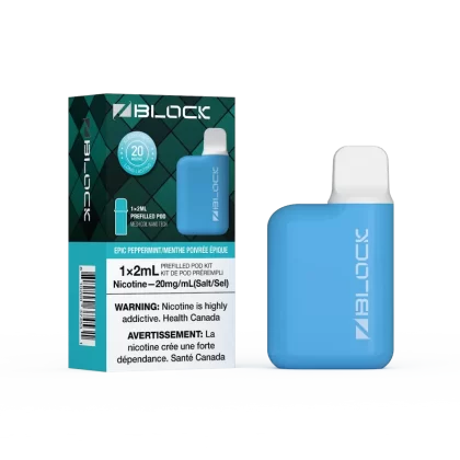 ZBlock Pod Vape Starter Kit (Device + 1 Pod) - Epic Peppermint)
