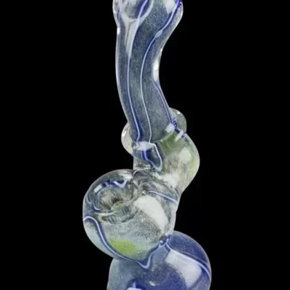 “Boomer” Worked Fritted Bubbler Hand Pipe