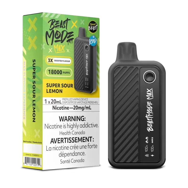 Beast Mode Max 18K Super Sour Lemon (Iced) Disposable Vape