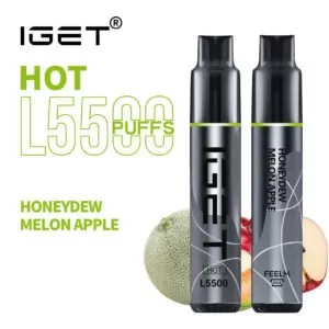 iGET VAPE 5500 PUFF – HONEYDEW MELON APPLE