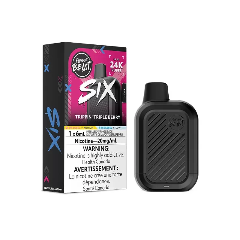 Flavour Beast SIX Disposable - Trippin' Triple Berry (AB)