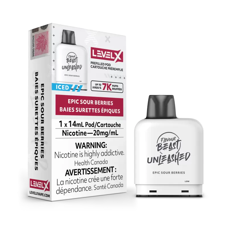 Flavour Beast Unleashed Level X Pod – Epic Sour Berries