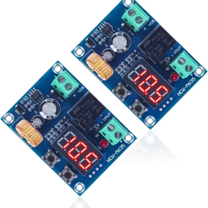 2 PCS Low Voltage Cutoff, DC 12V-36V Low Voltage Disconnect, 20A Over Discharge Protection, Low Voltage Protector Disconnect Switch Module for Lead Acid Li Battery, Solar Panel Lighting System Camper