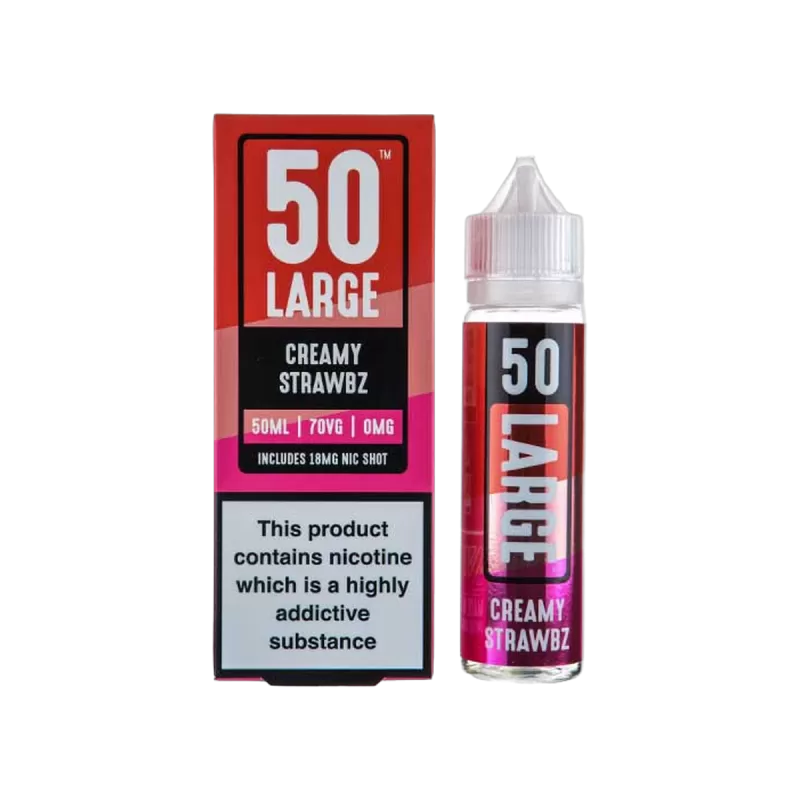 Creamy Strawbz 50ml Shortfill E-Liquid by 50 Large