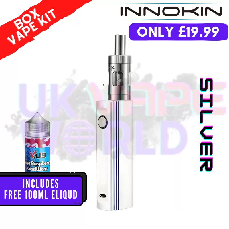 Silver Innokin T22E Vape Kit + 100ML Liquid - ONLY £19.99