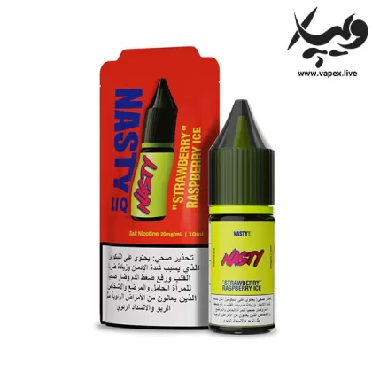 سالت توت فرنگی تمشک یخ ۱۰ میل نستی Nasty Strawberry Raspberry Ice 10ML
