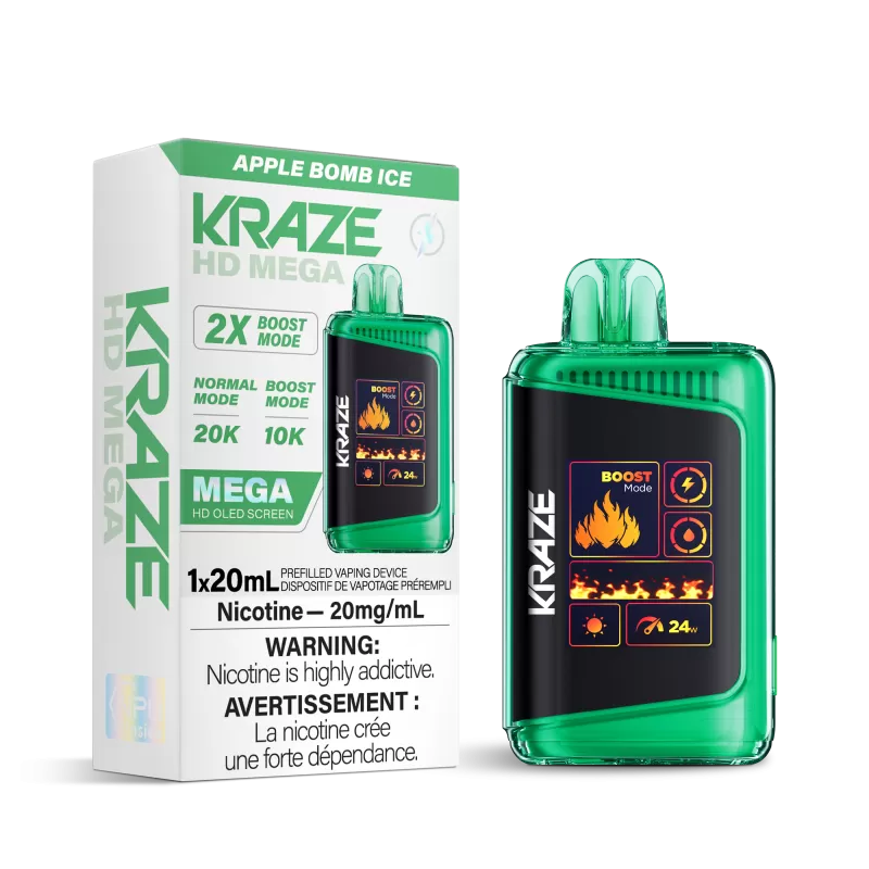 Apple Bomb Ice - KRAZE HD MEGA 20K Disposable