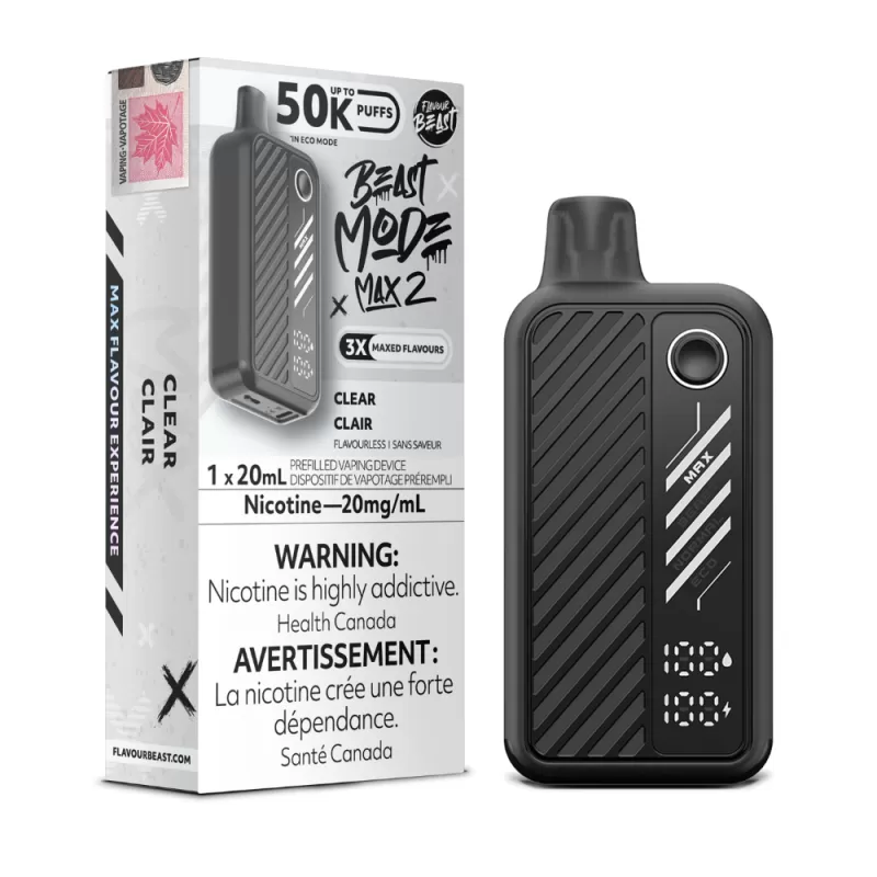 Flavour Beast - Beast Mode Max 2 50K Disposable Vape - Clear