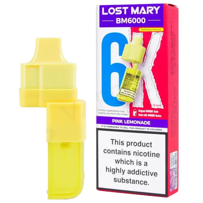 LOST MARY BM6000 – Refill Pack Pink Lemonade (12ml Total)