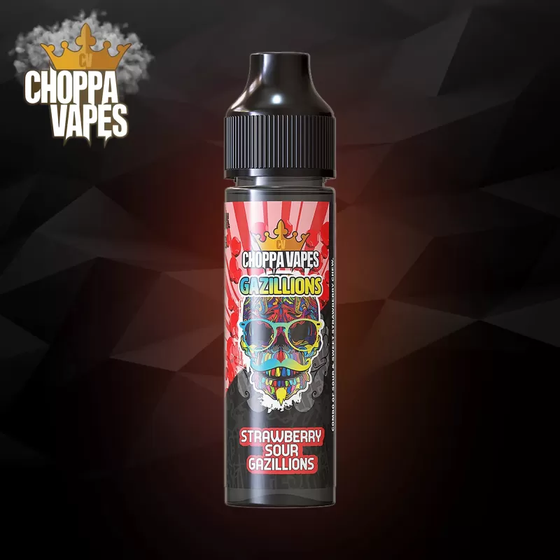 Strawberry Sour Gazillions Shortfill E-Liquid by Choppa Vapes
