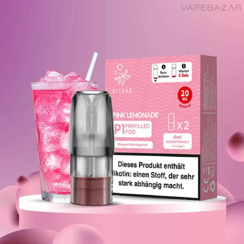 Elf Bar Mate 500 – Pink Lemonade – Prefilled Liquid Pod – 2er Pack