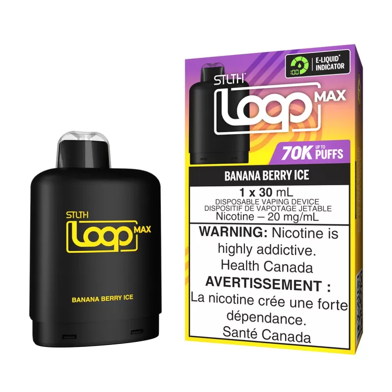 STLTH Loop MAX Banana Berry Ice Disposable Vape Pod