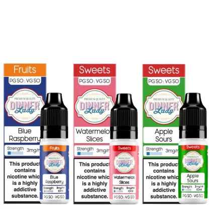 20 Dinner Lady Vape Juice 50/50 – Bulk Buy Deals – 10ml – TPD