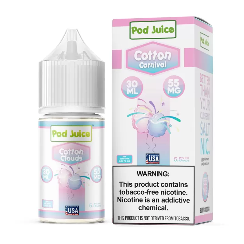 Cotton Clouds by Pod Juice Salt – 30mL