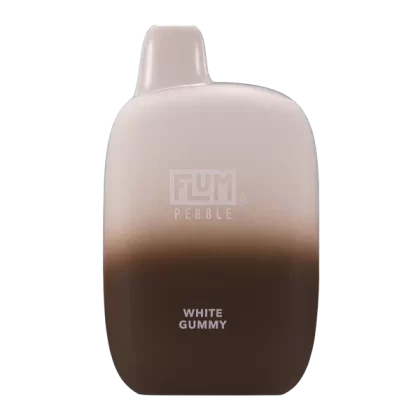 White Gummy Flum Pebble 6000 Puffs Rechargeable Disposable Vape 14ML