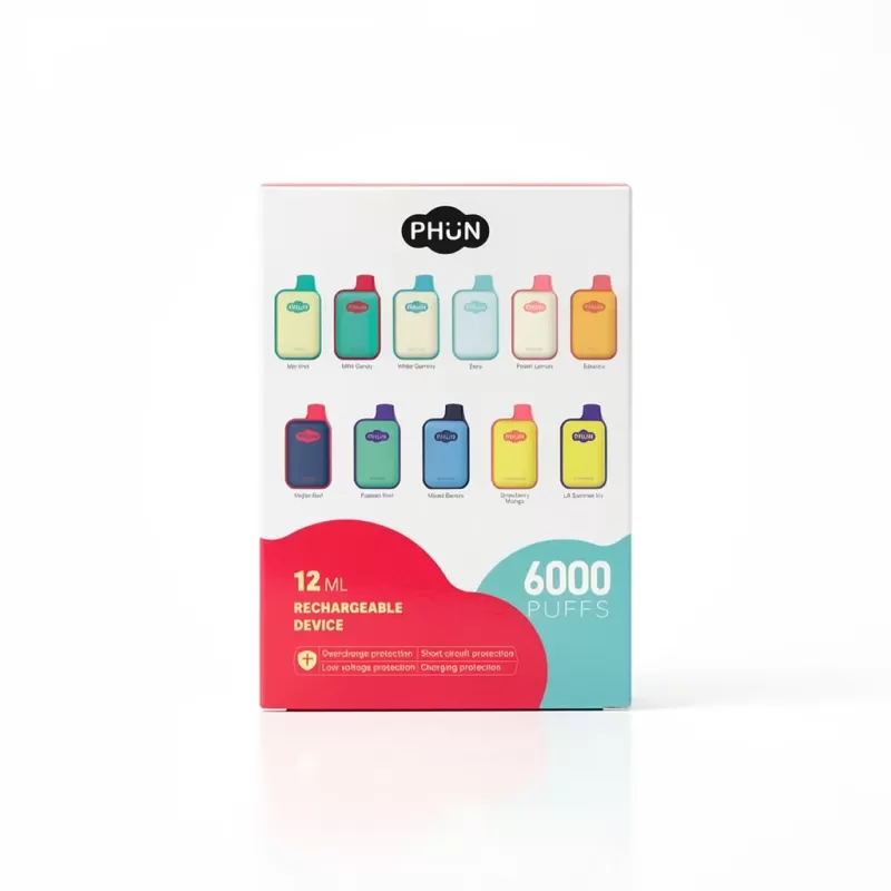 PHUN BOX DISPOSABLE 6000 puffs 12ml 5% nicotine